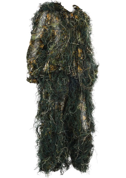 Ghillie Takım Elbise Avcılık Woodland 3D Biyonik Yaprak Kılık Üniforma Cs Kamuflaj Takım Elbise Seti Orman Tren Avcılık Kumaş (Yurt Dışından)