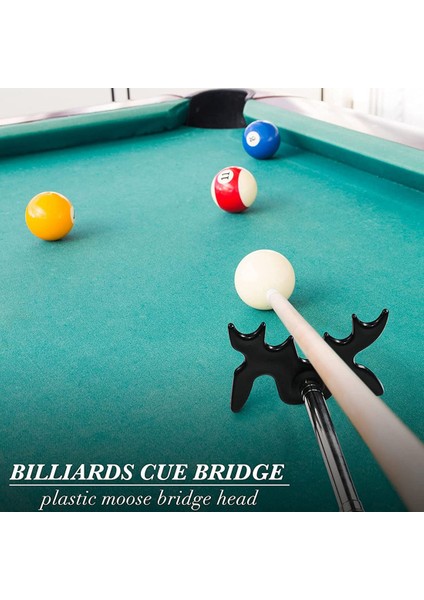 Köprü Başlığı ile Geri Çekilebilir Bilardo Isteka Çubuğu Köprüsü, Bilardo Masası Için Bilardo Bilardo Isteka Aksesuarı, Köprü Başlığı, Siyah (Yurt Dışından)