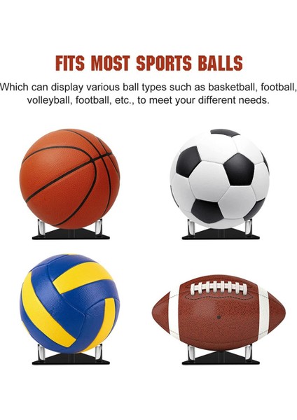 Akrilik Top Standı Tutucu, Basketbol Futbol Voleybol Futbol Rugby Topları Için Spor Topu Depolama Vitrin 2 Paket (Yurt Dışından) indirimleri