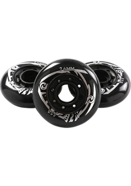 Paten Tekerlekleri Yüksek Elastik Aşınmaya Dirençli Fren Tekerlekleri Tek Sıralı Paten Tekerlekleri Tekerlekli Paten Düz Çiçek Tekerlekler 80MM (Yurt Dışından)