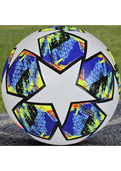 Futbol Topu Resmi Boyut 5 Aşınmaya Dayanıklı Dayanıklı Yumuşak Deri Dikişsiz Takım Maçı Grup Futbol Eğitimi Oyunu Oyna (Yurt Dışından)
