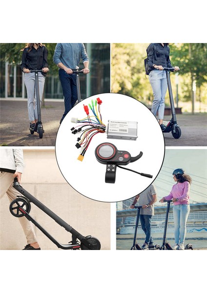 48V Kontrol Cihazı + ZQ-100 Kilometre Ölçer Hız Ayarlanabilir Elektrikli Scooter Ölçer 6 Pin Ekran Elektrikli Scooter Için (Yurt Dışından) indirimleri