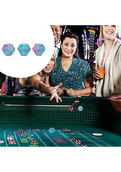 3 Adet 12 Taraflı Astrolojik Zar, Kehanet, Astroloji, Tarot Kartı Aksesuarları, 12 Taraflı Zar, Zar Seti (Yurt Dışından) fiyatları