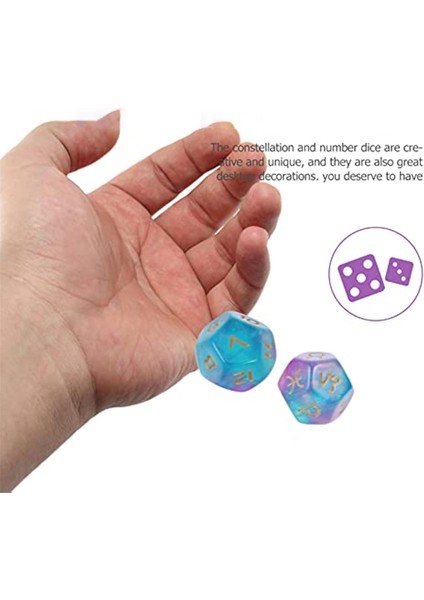 3 Adet 12 Taraflı Astrolojik Zar, Kehanet, Astroloji, Tarot Kartı Aksesuarları, 12 Taraflı Zar, Zar Seti (Yurt Dışından) indirimleri