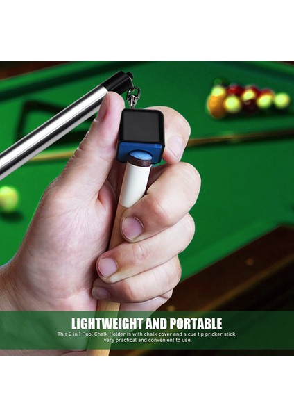 2'si 1 Arada Havuz Işaret Tebeşiri Tutucu, Taşınabilir Havuz Bilardo Işaret Tebeşiri Tutucu, Bilardo Işaret Ucu Delici, Kaymaz Bilardo Işaret Aleti (Yurt Dışından)