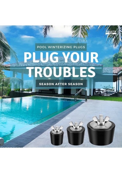 3pcs Havuz Kışa Hazırlama Fişleri, 3 Boyut, 1 Inç, 1,25 Inç ve 1,5 Inç, Vidalı Yüzme Havuzu Kış Genişletme Fişleri (Yurt Dışından) indirimleri