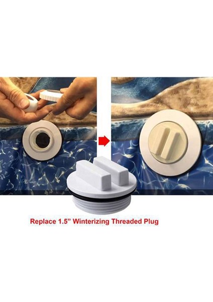 Adet 1,5 Inç Dişli Havuz Spa Dönüş Kışlama Filtresi Tahliye Tapası O-Ring ile Sezon Boyunca Havuzların Kışlanması Için (Yurt Dışından) fırsatları