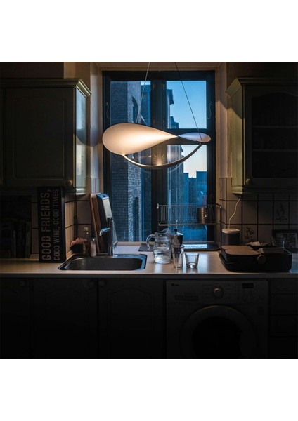 Foscarini Plana Beyaz Alüminyum LED Sarkıt Avize