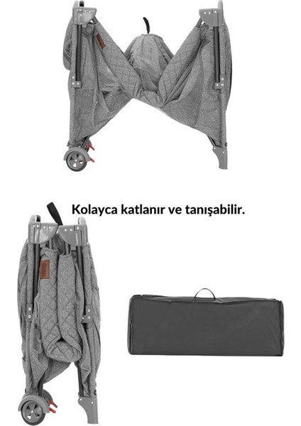 Gri Oyun Parklı Anne Yanı Beşik 15 kg indirimleri