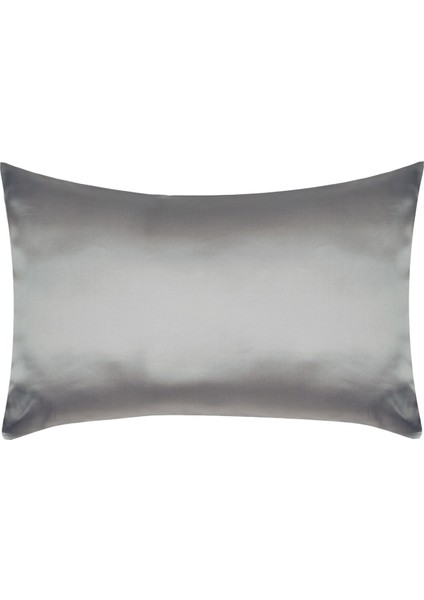 Gri %100 Ipek Yastık Kılıfı 50 x 70 cm