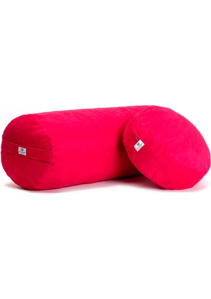 Pembe Bolster ve Meditasyon Minderi