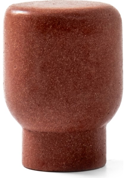 Ozooc Hafifletilmiş Beton Dikey Kırmızı Yan Sehpa 35 cm