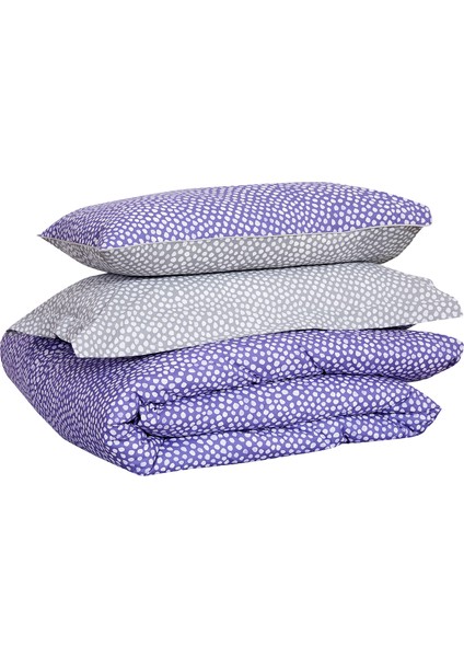 Dots Veri Pery Mor Çift Kişilik Nevresim Takımı 200X220 cm