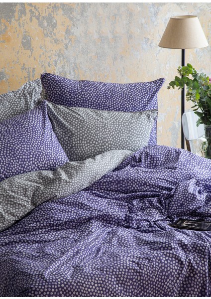 Dots Veri Pery Mor Çift Kişilik Nevresim Takımı 200X220 cm