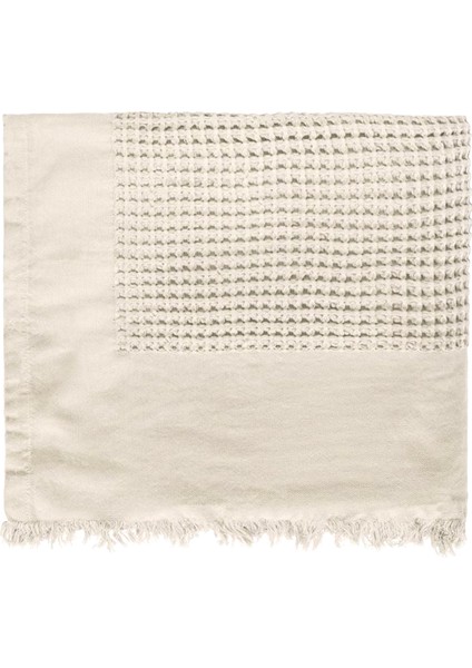 Bej %100 Pamuk Waffle Çift Kişilik Yatak Örtüsü 160 x 230 cm