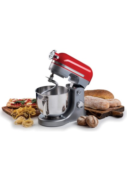 Moderna 407900 Kıyma ve Makarna Aparatı Hediyeli 1600 W Kırmızı Mutfak Şefi 5.5 Lt