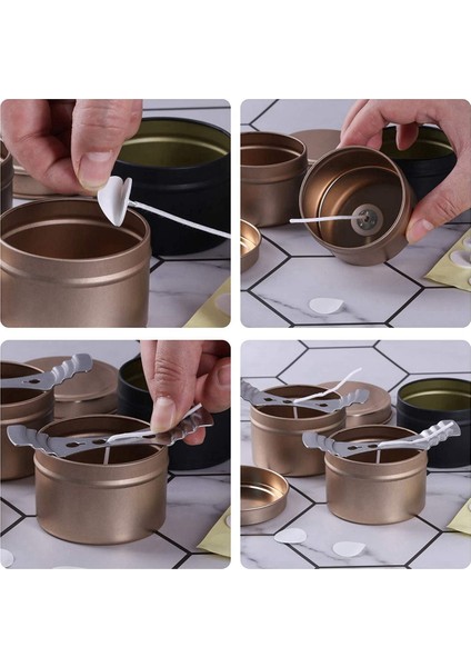 48 Paket Kapaklı Mum Teneke Kutular, 4 Oz, Dıy Mum Yapımı Için Metal Mum Kavanozları, Sanat ve El Sanatları, Parti Hediyeleri ve Hediyeler (Yurt Dışından)