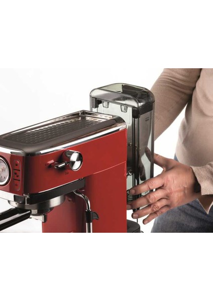 Moderna Espresso Slim 1300 W Kırmızı Kahve Makinesi