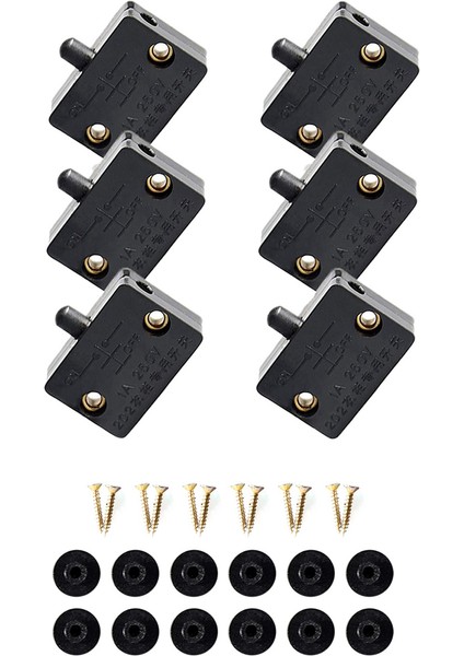 Dolap Işığı Için 24 Adet Kapı LED Anahtarı, Normalde Kapalı Dolap Elektrik Lambası Anahtarları, Dolap Kiler Dolabı Için Siyah (Yurt Dışından)