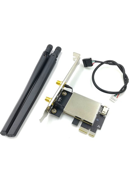 4x Ngff M2 Kablosuz Kart Pcı-E Pcie Masaüstü Bluetooth Dönüştürücü Adaptör ile AX200 9260AC Için 8 Ac Anten (Yurt Dışından)