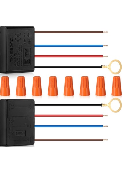 3 Yollu Basmalı Dimmer Anahtarı 2 Parça, Masa Lambası Sensörü Dimmer Tamir Takımı Vidalı Tip Kablo Kapaklı Yedek Sensör (Yurt Dışından)