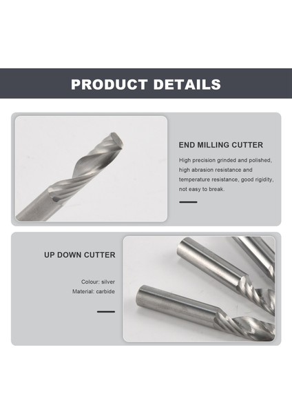 Adet Yukarı Aşağı Kesim 6 mm Spiral Katı Karbür Cnc Router Parmak Freze Sıkıştırma Ahşap Tungsten Parmak Freze Kesicisi Takım Bit (Yurt Dışından)