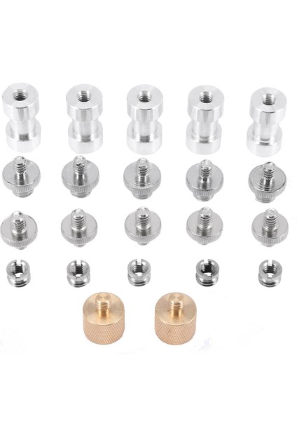 66X Kamera Vidası Adaptörü 1/4 Ila 1/4 Vida 1/4 Ila 3/8 Tripod Vida Adaptörü Dönüştürücü Pirinç Vida Adaptörü (Yurt Dışından)