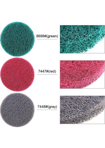 16 Adet 5 Inç 3 Farklı Renk Ovma Pedleri Matkapla Çalışan Fırça Kiremit Scrubber Ovma Pedleri Temizleme Kiti, Aşındırıcı Parlatma Pedleri Değiştirme Ev Temizliği Için 1 Adet Kanca Eki (Yurt Dışından)
