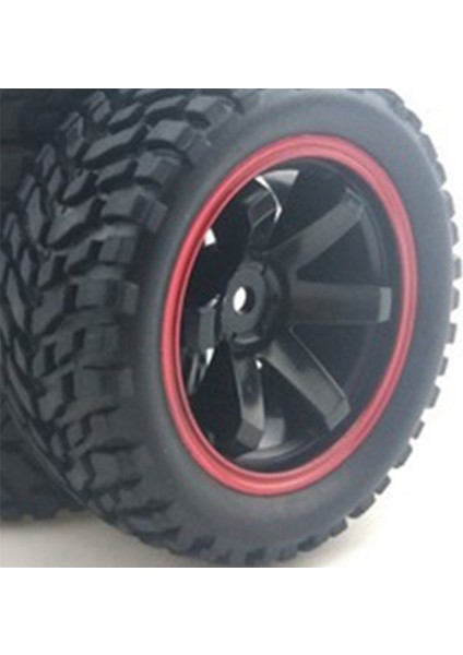 1:10 Araba Için 16X 75MM Kauçuk Lastikler ve 1/10 Ölçekli 94123 Rc Yol Arabası Için Jantlar (Yurt Dışından)