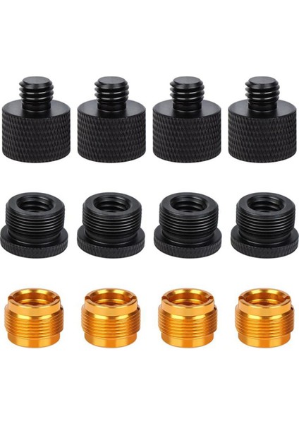 24 Parça Mikrofon Dişi Adaptör Seti Mikrofon Standı Adaptörü 5/8 Dişi - 3/8 Erkek ve 3/8 Dişi - 5/8 Erkek Vida Adaptörü (Yurt Dışından)