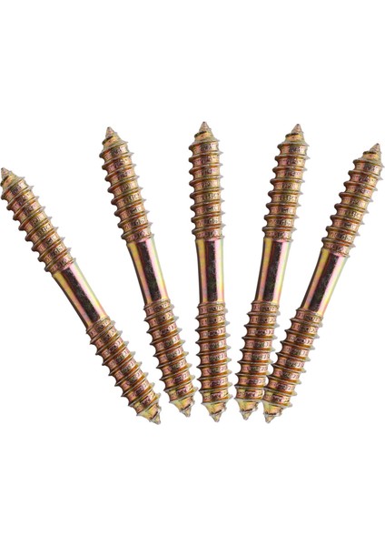 M8 x 70MM Çift Uçlu Ahşap - Ahşap Mobilya Sabitleme Dübel Vidası 5 Adet (Yurt Dışından)