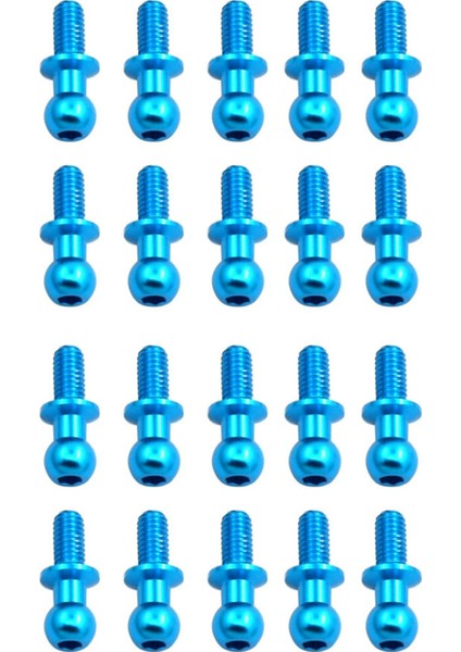 20 Adet M3 Metal Altıgen Başlı Vidalar TT01 TT02 Sakura D5 1/10 Rc Drift Araba Yedek Parçaları Evrensel, Mavi (Yurt Dışından)