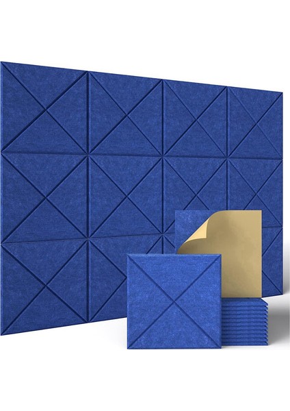 Kendinden Yapışkanlı 12 Paket X-Line Akustik Paneller, 12X12X0.4IN Ses Geçirmez Köpük Paneller, Dekoratif Ses Geçirmez Duvar Panelleri (Yurt Dışından)