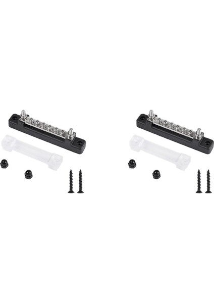 2x 6p Bakır Bara 150A Deniz Devre Sigortası Için Şeffaf Üst Kapaklı Yüksek Akım Düz Tek Sıra (Yurt Dışından)