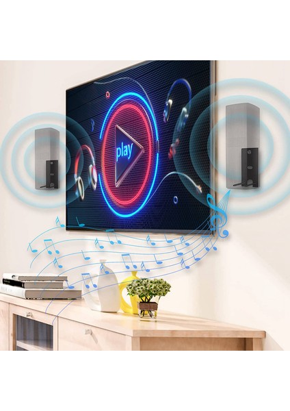 Omnijewel Lifestyle 650 ve Çevresel Hoparlörler 700 Için 4x Çelik Siyah Duvar Montaj Braketlerinin Değiştirilmesi (Yurt Dışından) indirimleri