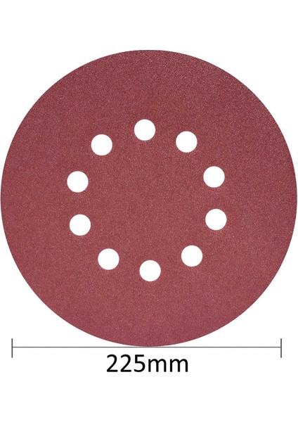 225MM Zımpara Diskleri, 50 Adet P120 Grit 10 Delik Yuvarlak Zımpara Pedleri, Alçıpan Zımpara Uzun Boyunlu Zımpara Zımpara Zürafa (Yurt Dışından)