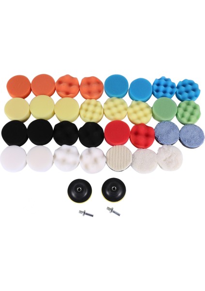 35 Parça Araba Parlatma Pedi Seti 80MM Parlatma Pedleri Köpük Cila Pedleri Matkap Için Parlatıcı Eki (Yurt Dışından)