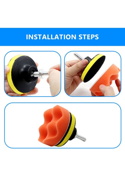 35 Parça Araba Parlatma Pedi Seti 80MM Parlatma Pedleri Köpük Cila Pedleri Matkap Için Parlatıcı Eki (Yurt Dışından)