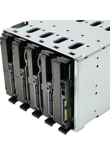 2x Büyük Kapasiteli HDD Sabit Sürücü Kafesi Rafı 5,25 Inç - 5x 3,5 Inç Sas Sata Sabit Sürücü Disk Tepsisi (Yurt Dışından)