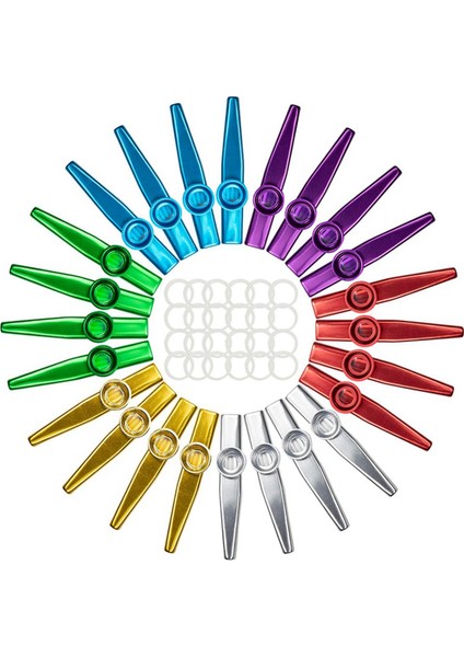72 Adet Kazoo Flüt Diyaframlı 72 Paket Metal Kazoos 6 Renk, Ukulele, Keman, Gitar, Piyano Için Iyi (Yurt Dışından)