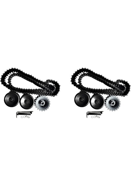 2 Set Parça + Parça Tahrik Tekerleği / Palet Tekerleği + Rulman Tekerlek Tankı Araba Şasi Robot Duvar Gücü Model Seti (Yurt Dışından)