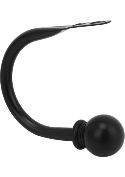 6'lı Metal Dekoratif Perde Tutma Arkalığı Seti, Vidalı Duvara Monte Pencere Perdesi Bağlantıları, Siyah (Yurt Dışından) modelleri