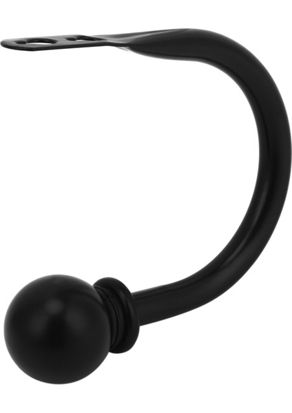 6'lı Metal Dekoratif Perde Tutma Arkalığı Seti, Vidalı Duvara Monte Pencere Perdesi Bağlantıları, Siyah (Yurt Dışından) indirimleri