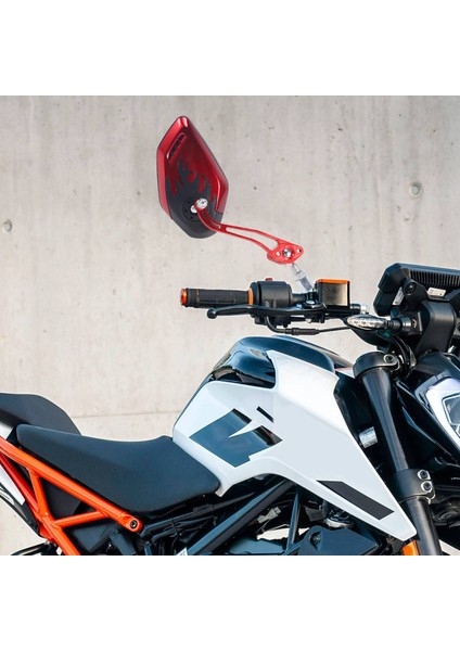 2 Adet/takım Evrensel Motosiklet Dikiz Aynaları Motosiklet 360 Derece Rotasyon Motosiklet Motosiklet Scooter Yan Aynalar 8/10MM Siyah + Kırmızı (Yurt Dışından) fırsatları