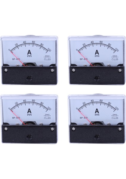 4x Dc 100A Analog Panel Amper Akım Sayacı Ampermetre Ölçer -670 (Yurt Dışından)
