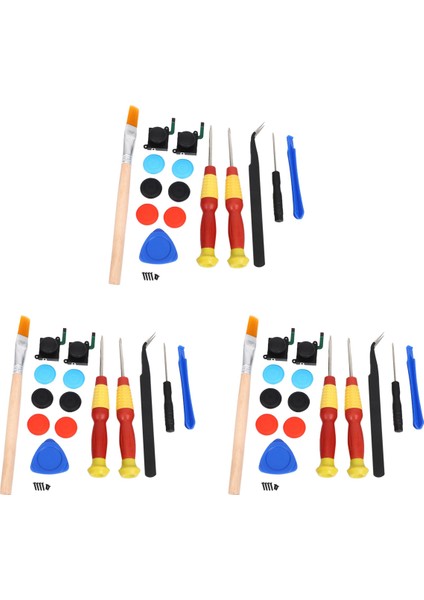 6'lı Paket 3D Joycon Kumanda Kolu Değişimi, Analog Başparmak Çubuğu Tamir Takımı Anahtarı, Üç Kanat Dahil (Yurt Dışından)