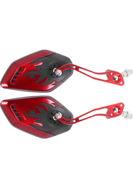 4 Adet Evrensel Motosiklet Dikiz Aynaları 360 Derece Rotasyon Motosiklet Scooter Yan Aynalar 8/10MM Siyah + Kırmızı (Yurt Dışından) modelleri