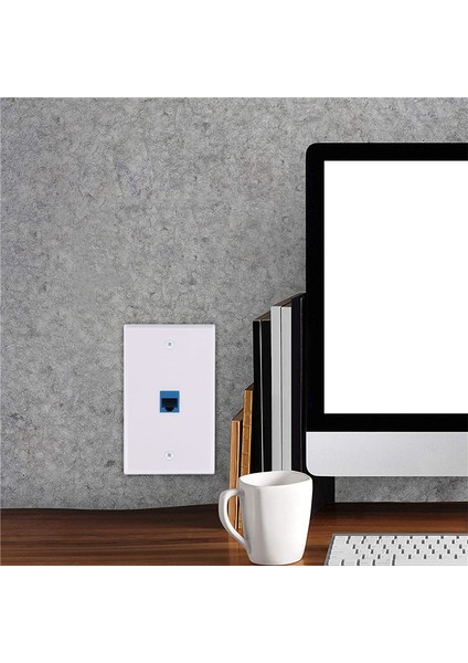 4x Cat6 Ethernet Duvar Plakası Çıkışı 1 Port RJ45 Ağ Dişi - Dişi Duvar Çoğaltıcı Jack Plakası Beyaz ve Mavi (Yurt Dışından) indirimleri