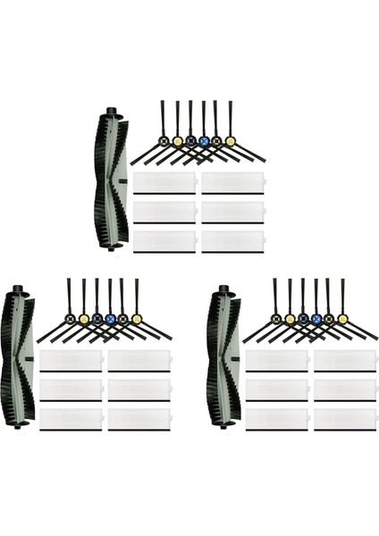 Ilife A7 A9S V8 V8S X750 X800 X785 ile Uyumlu 3x Yedek Aksesuar Kiti (Yurt Dışından)