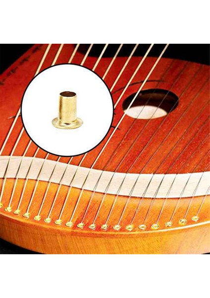 60 Adet Tuning Pin Çivi Pirinç Perçinler ile Set Lir Harp Küçük Arp Müzik Yaylı Enstrüman (Yurt Dışından)